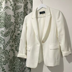 White Vintage Chelsea Rose Blazer